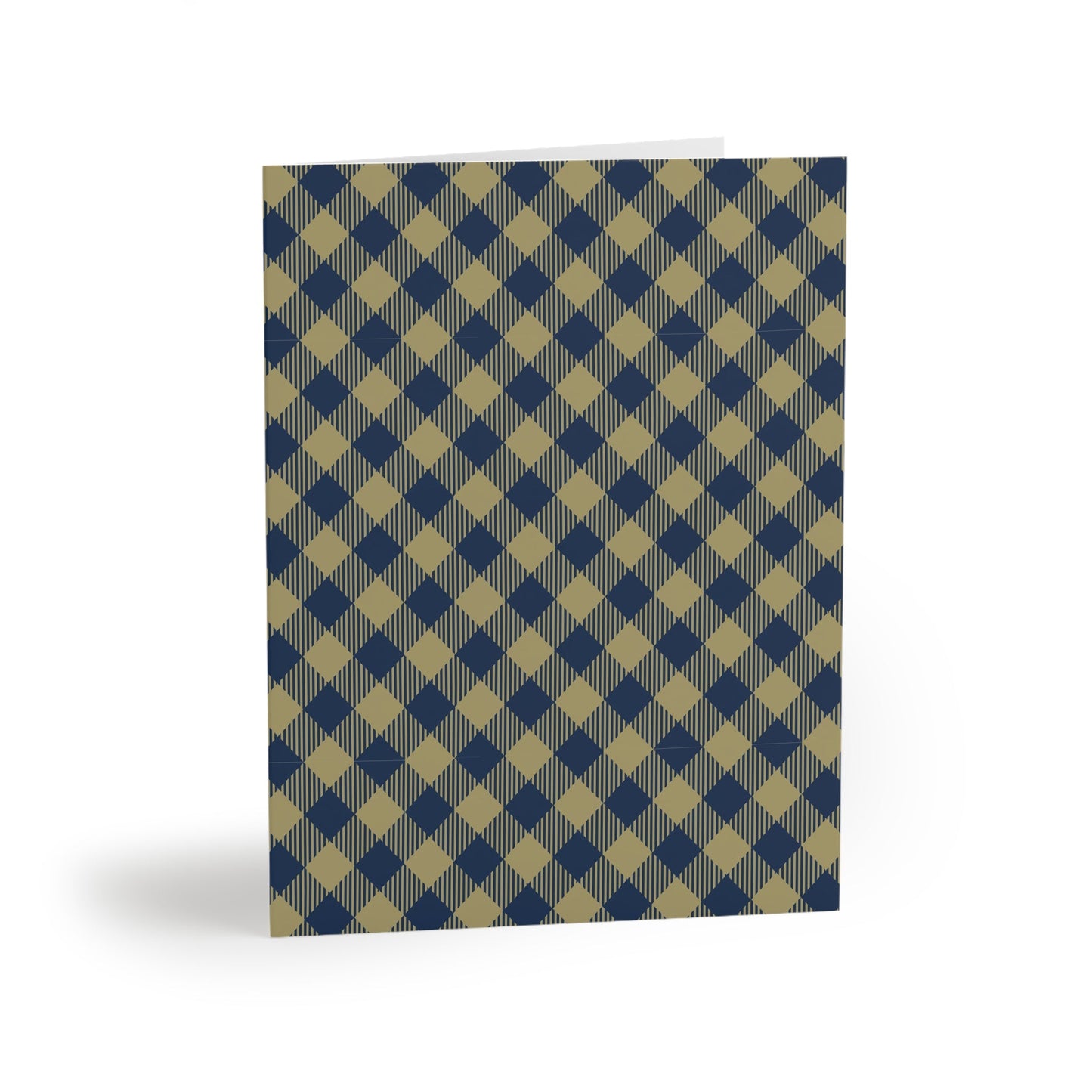 Notecards Set | Blue & Gold | Gingham
