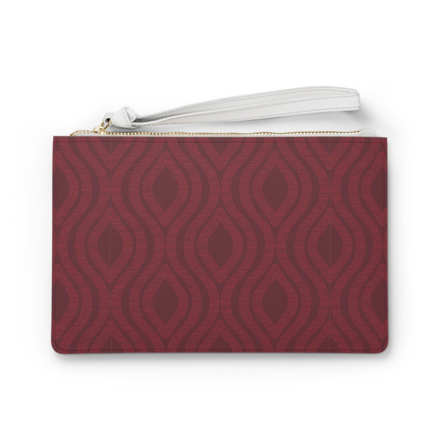 Clutch Bag | Maroon & White | Ogee