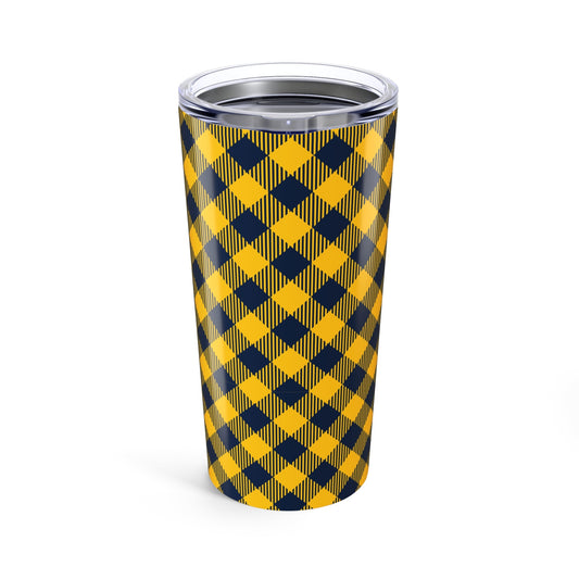Tumbler | Yellow & Blue | Gingham