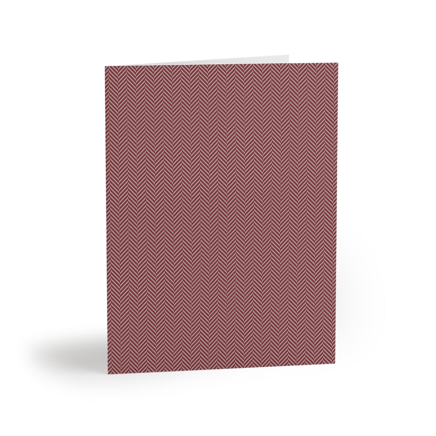 Notecards | Maroon & White | Herringbone