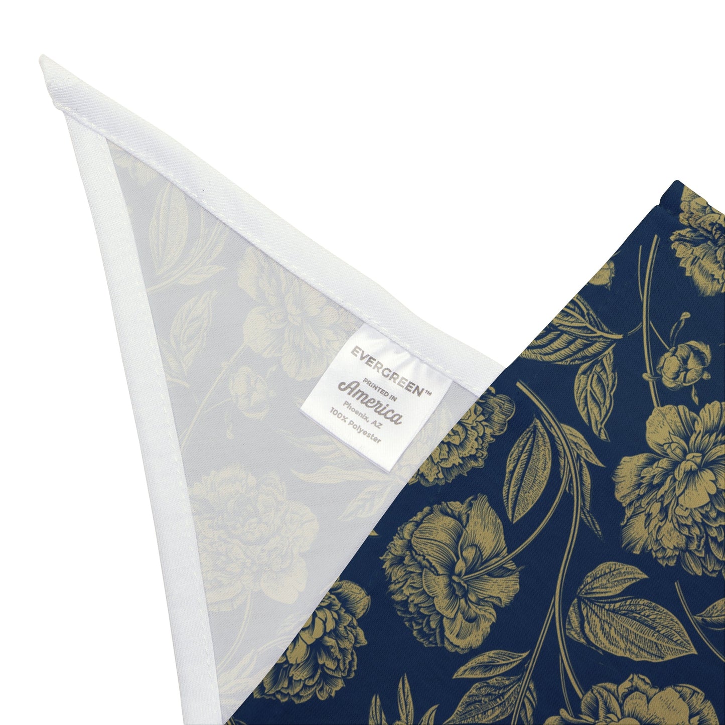 Pet Bandana | Blue & Gold | Peony