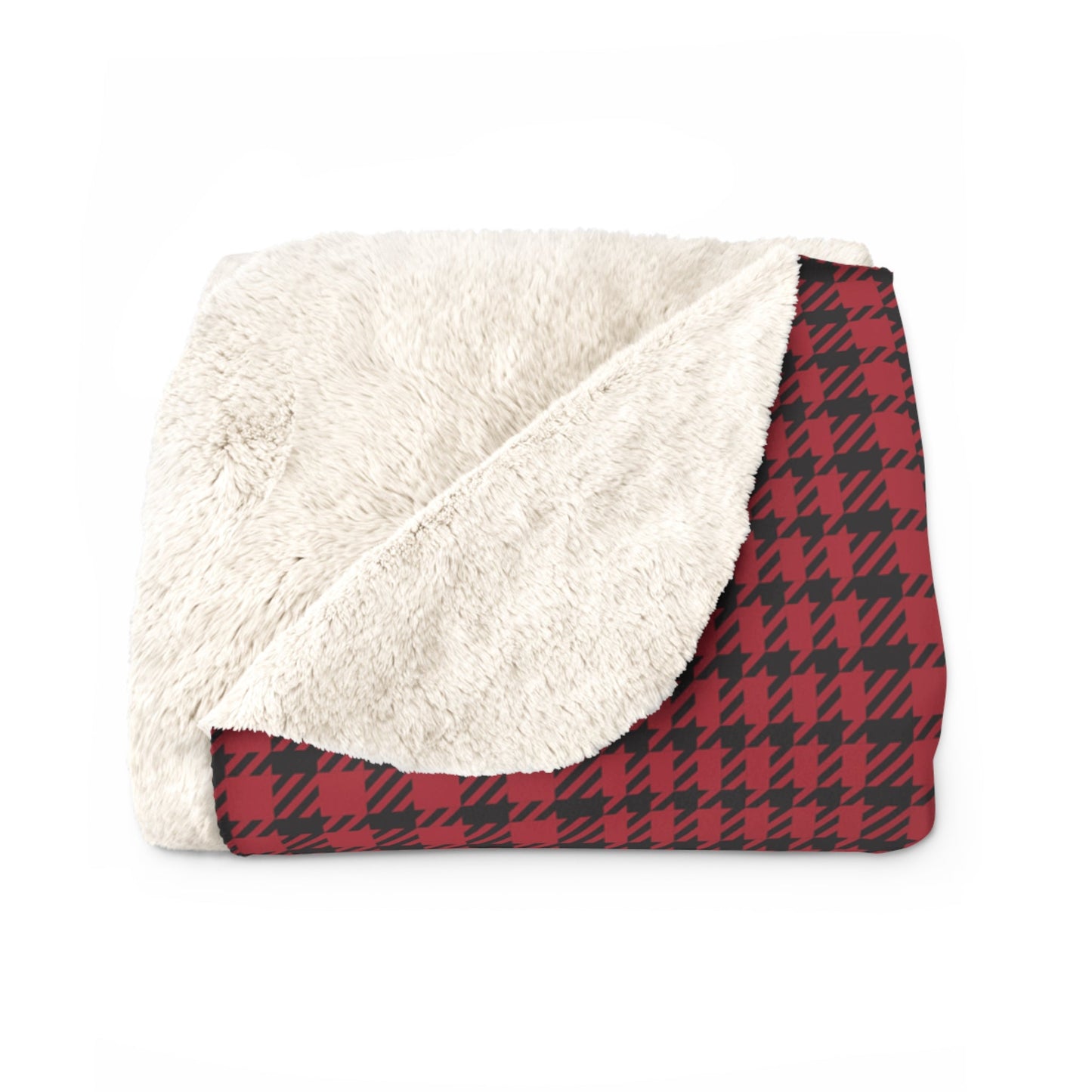 Sherpa Blanket | Red & Black | Tweed