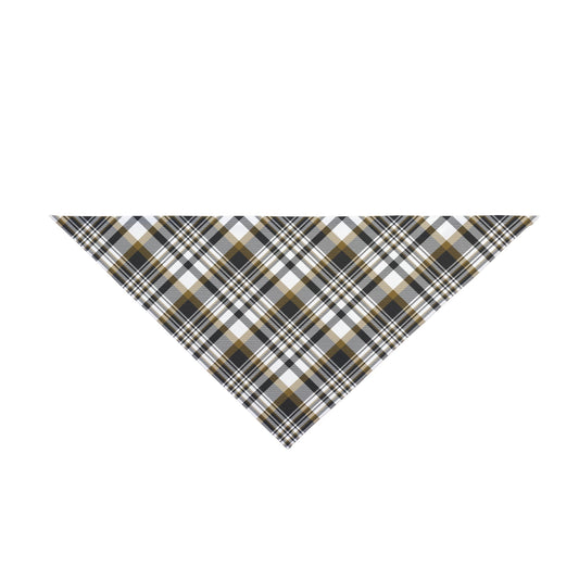 Pet Bandana | Black & Gold | Tartan