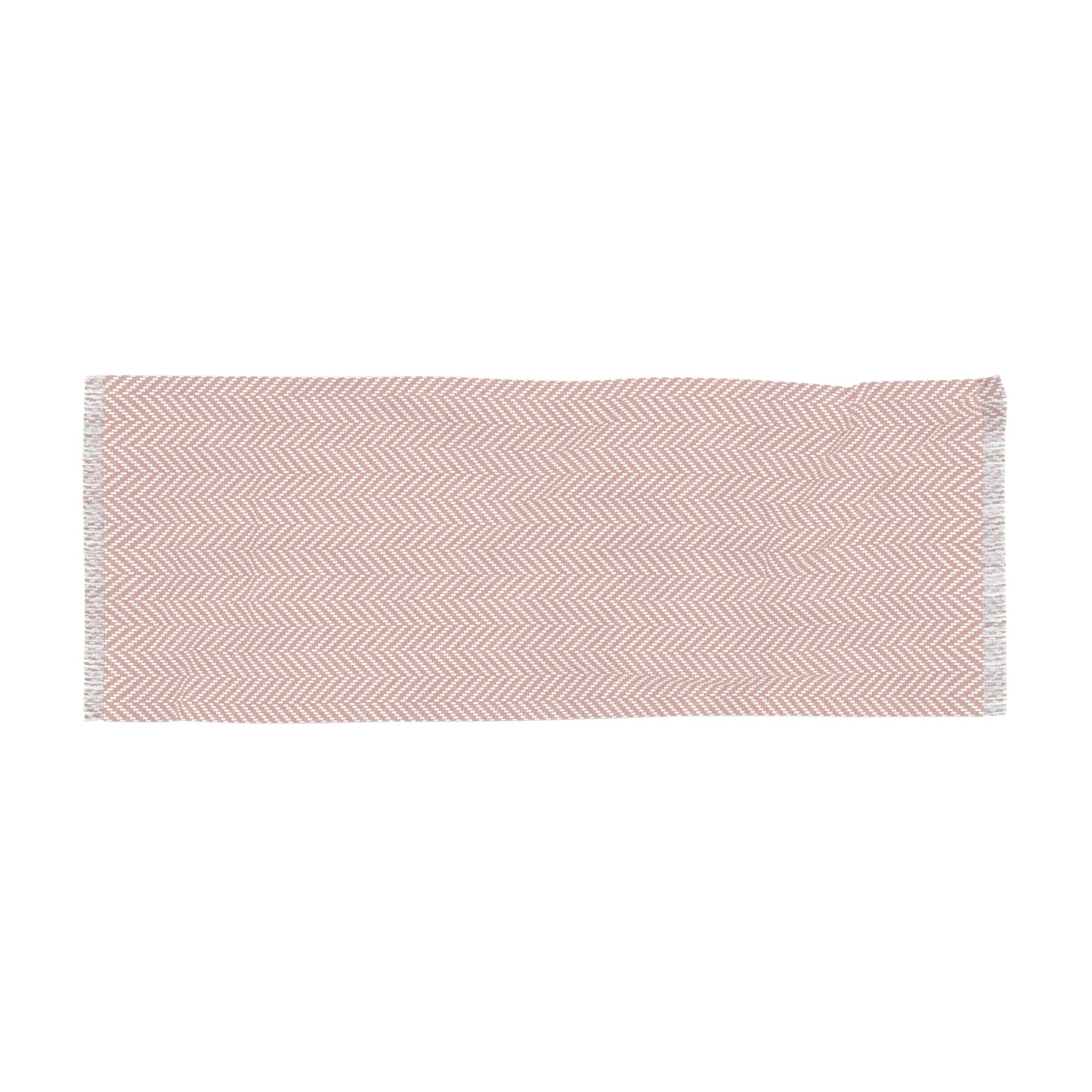 Scarf | Dark Orange & White | Herringbone