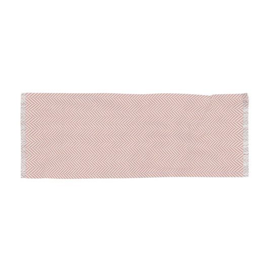 Scarf | Dark Orange & White | Herringbone