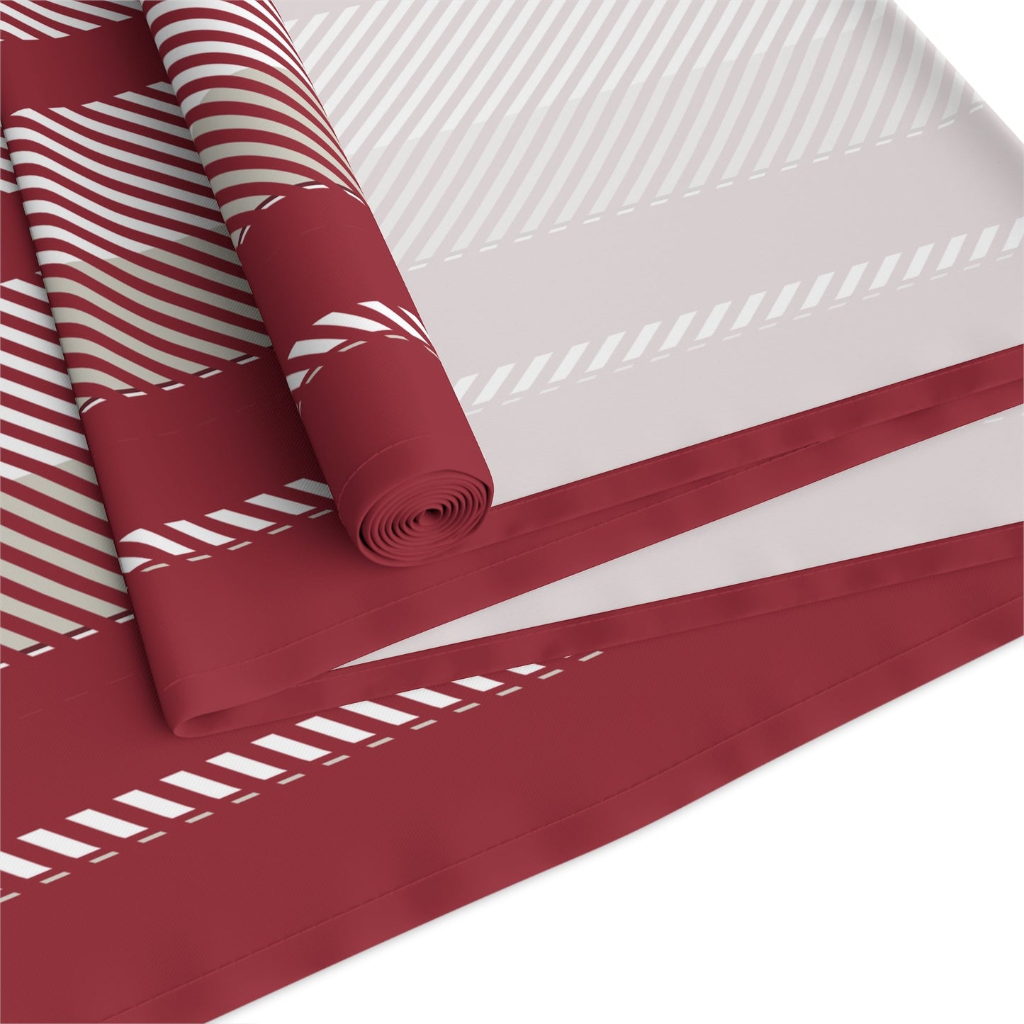 Table Runner | Maroon & White | Stripe