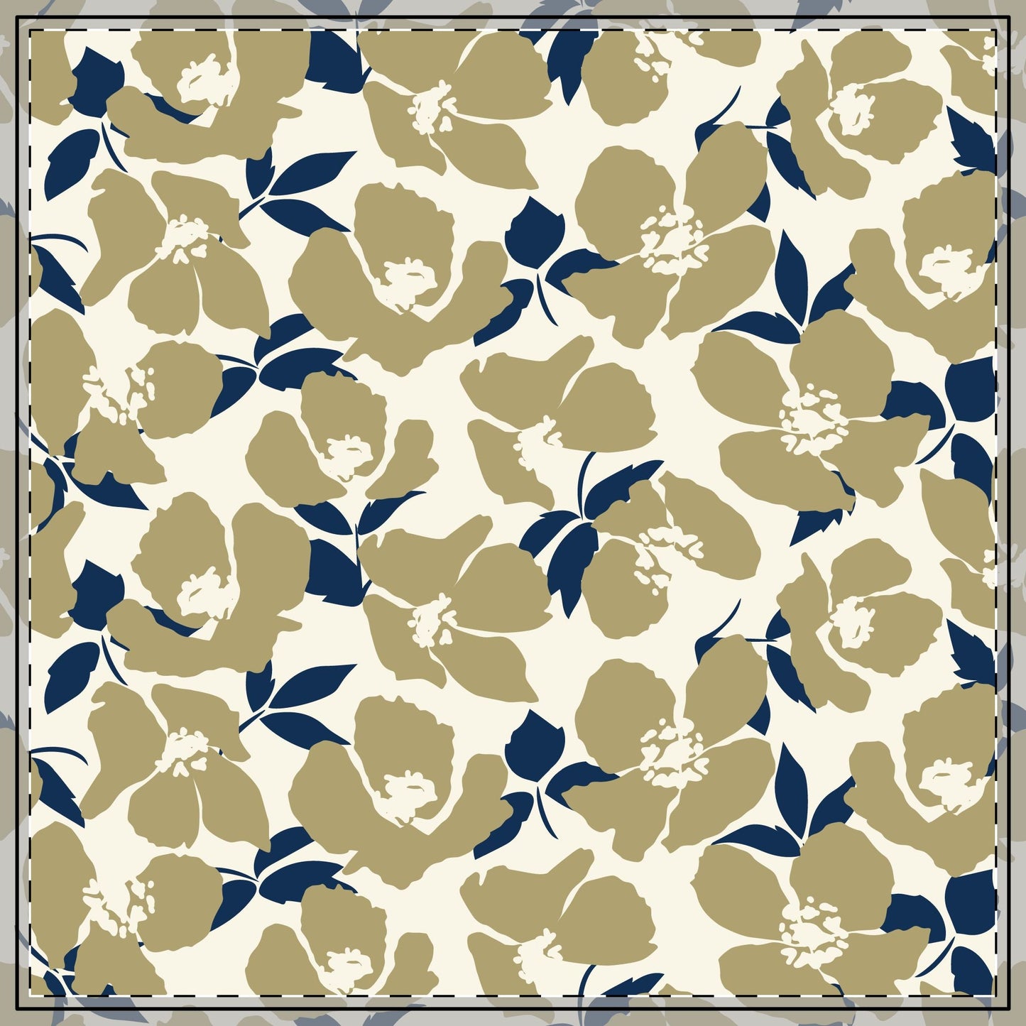 Tablecloth | Blue & Gold | Poppy
