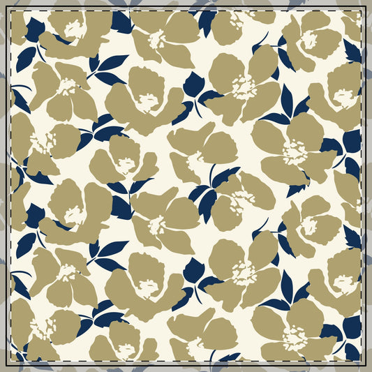 Tablecloth | Blue & Gold | Poppy