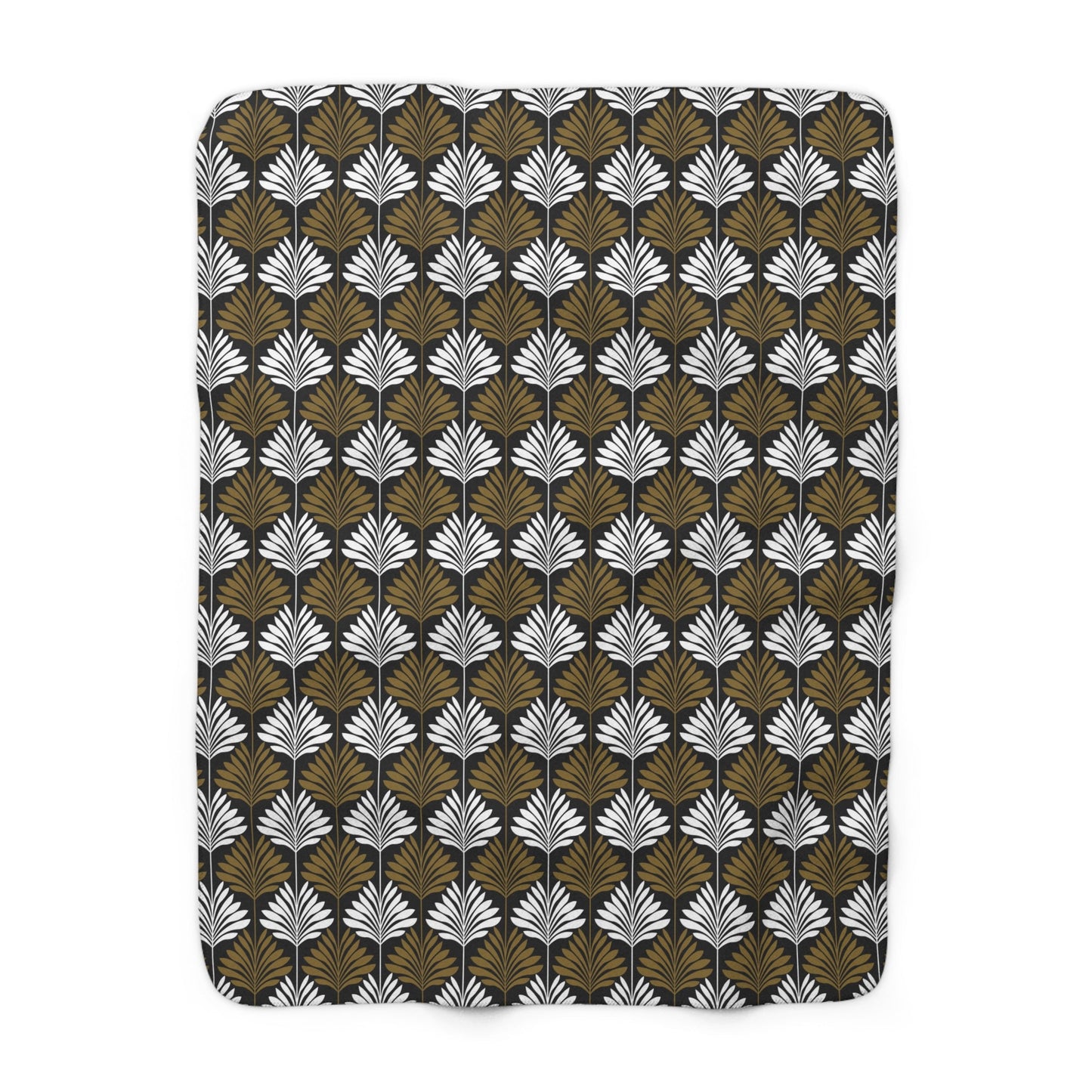 Sherpa Fleece Blanket | Black & Gold | Deco