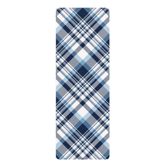 Yoga Mat | Light Blue & White | Tartan