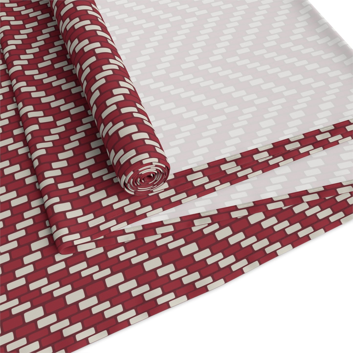 Table Runner | Maroon & White | Herringbone