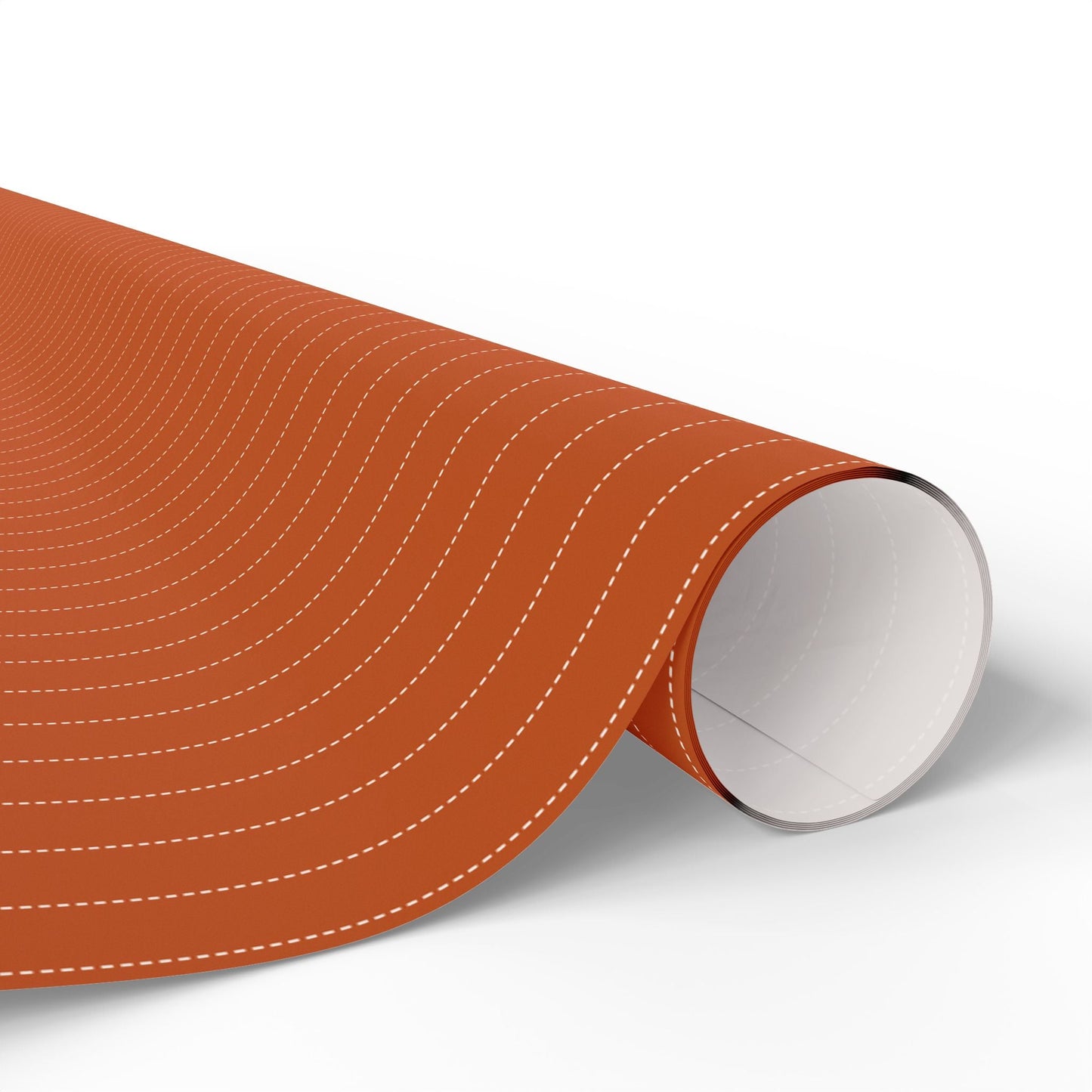 Gift Wrap | Dark Orange & White | Pinstripe