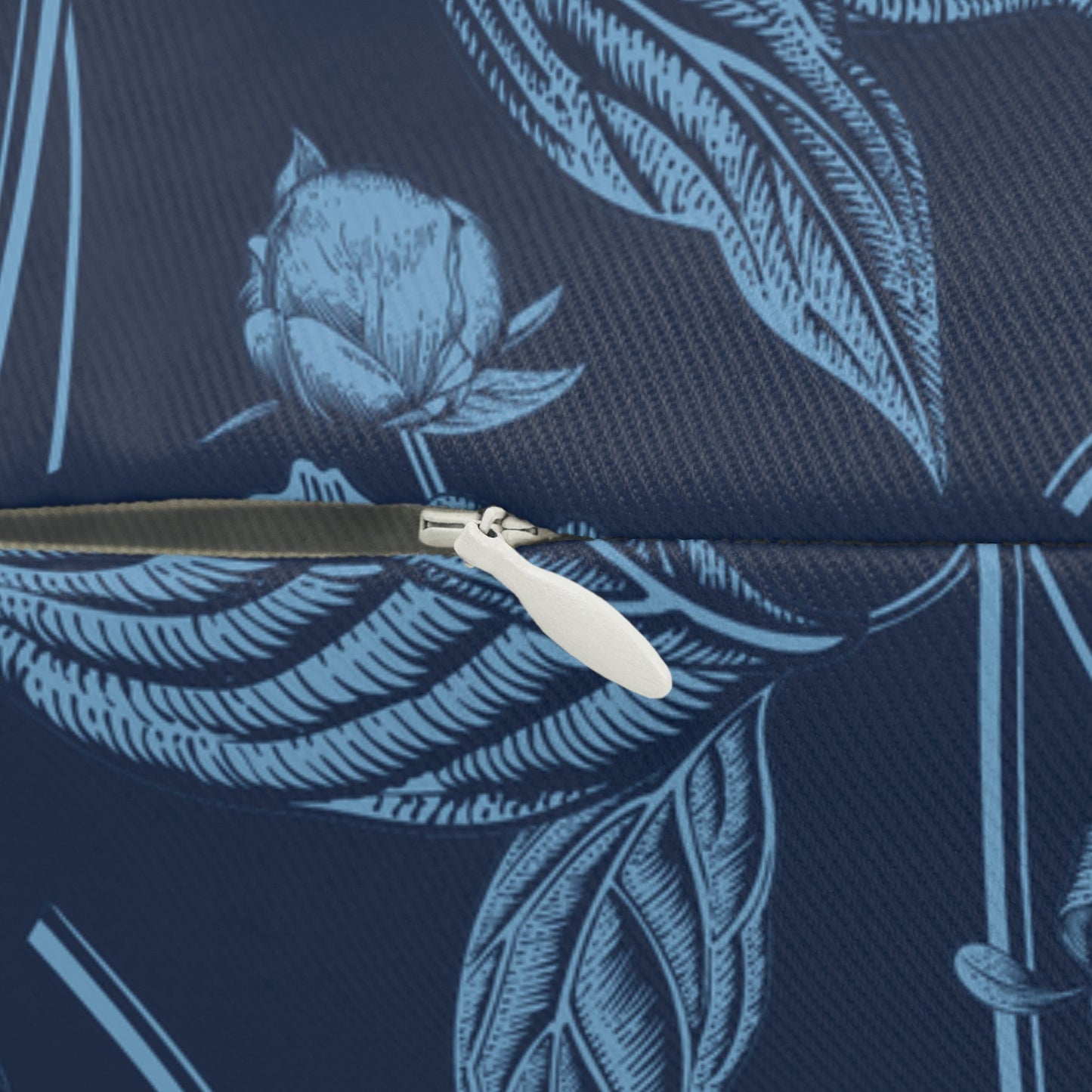 Pillow | Light Blue & White | Peony
