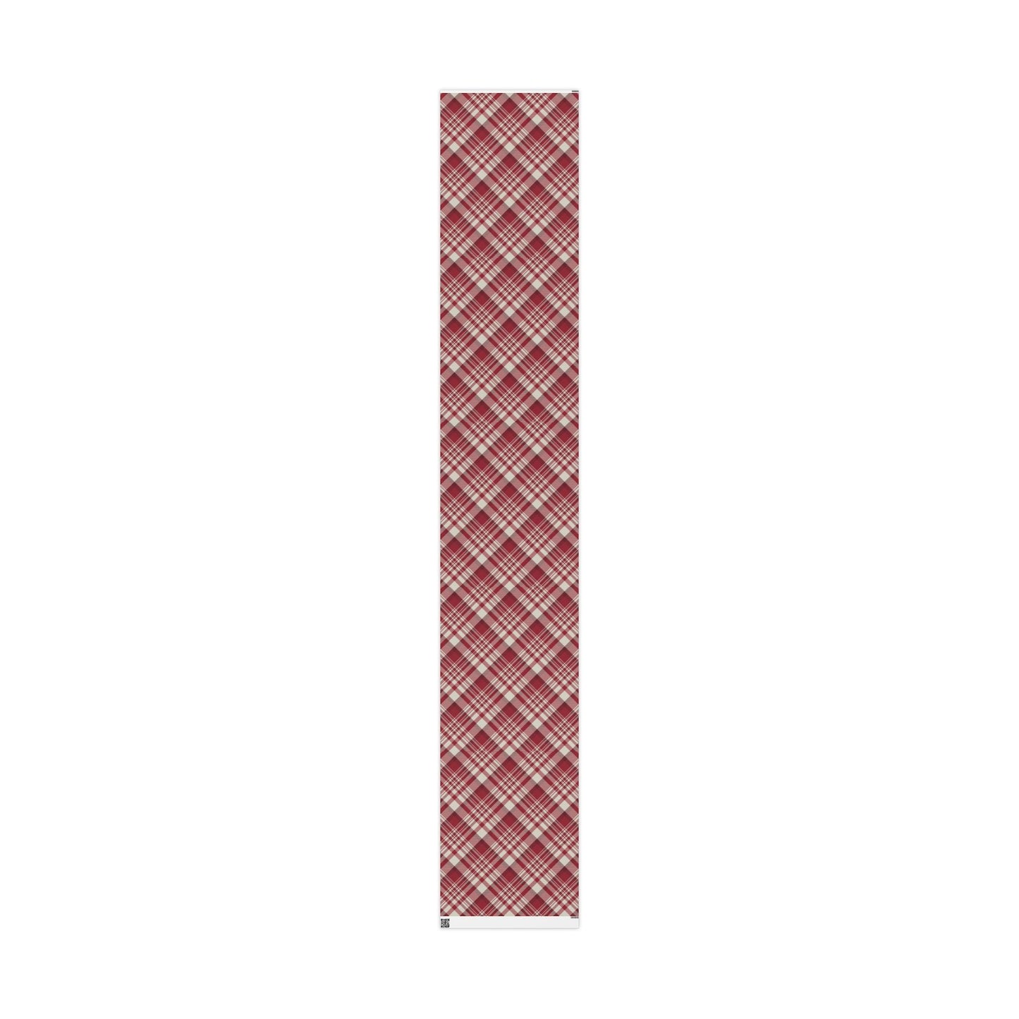 Gift Wrap | Maroon & White | Tartan