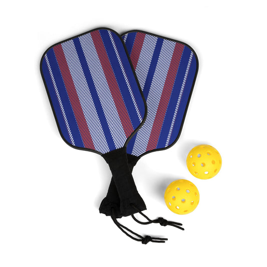 Pickleball Paddle Kit | Bright Blue & Orange | Stripe