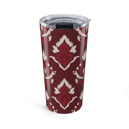 Tumbler | Maroon & White | Ikat