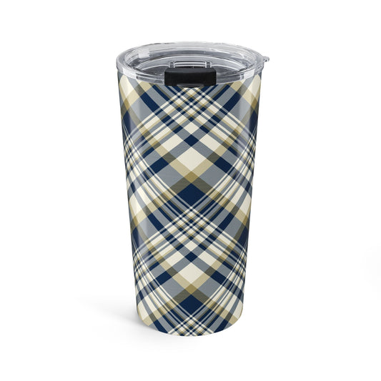 Tumbler | Blue & Gold | Tartan