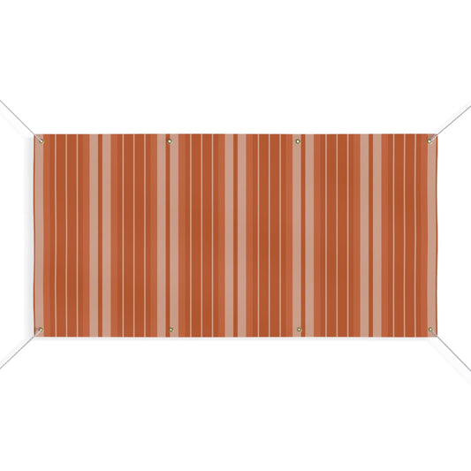 Banner | Dark Orange & White | Stripe