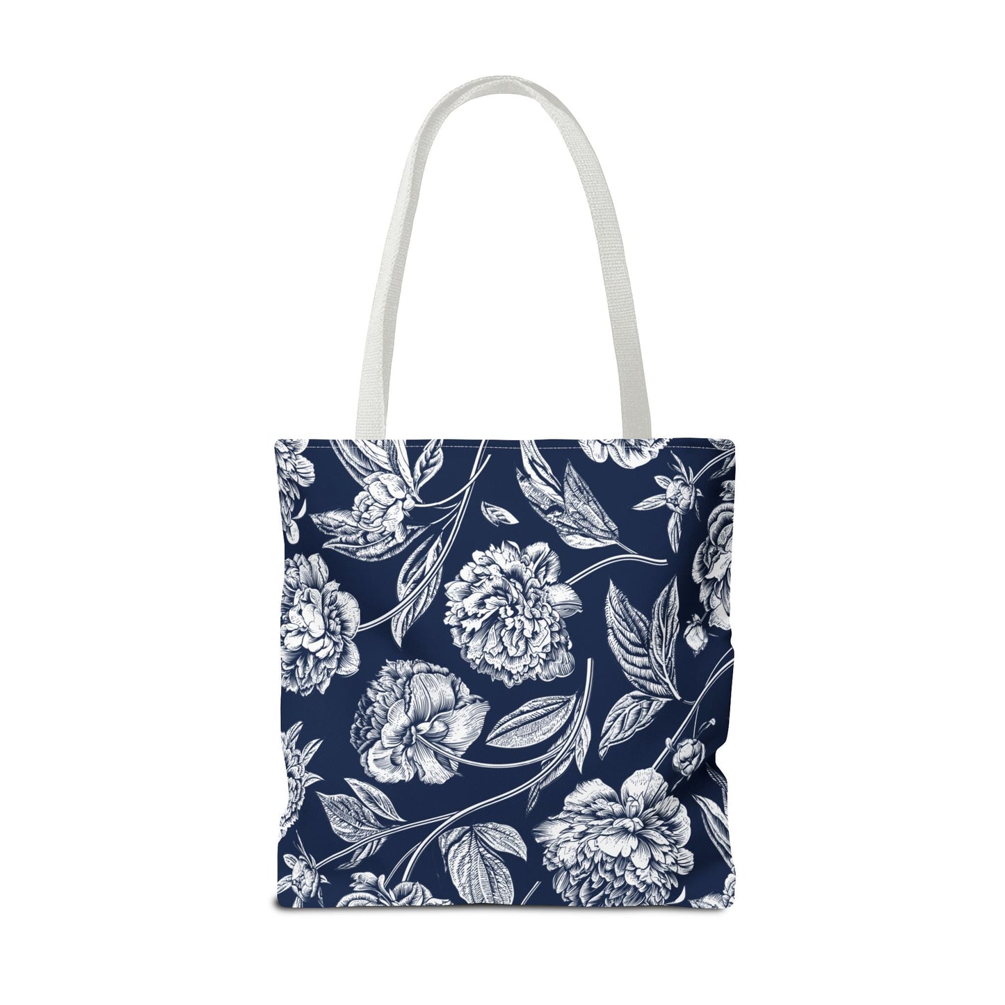 Tote Bag | Navy & White | Peony
