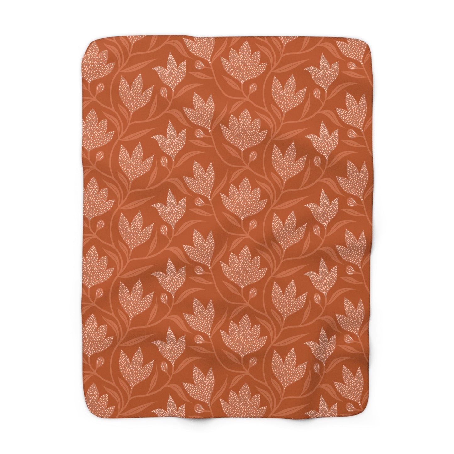 Sherpa Blanket | Dark Orange & White | Magnolia