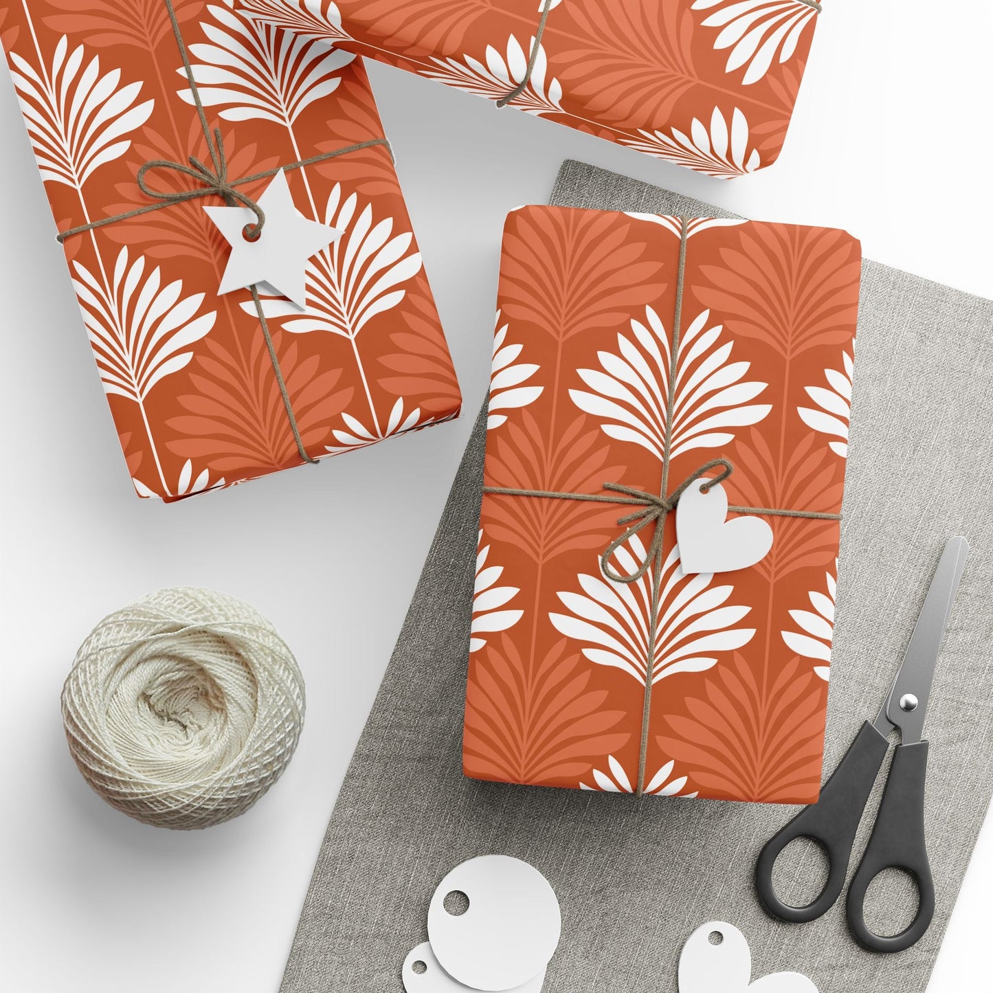 Gift Wrap | Dark Orange & White | Deco