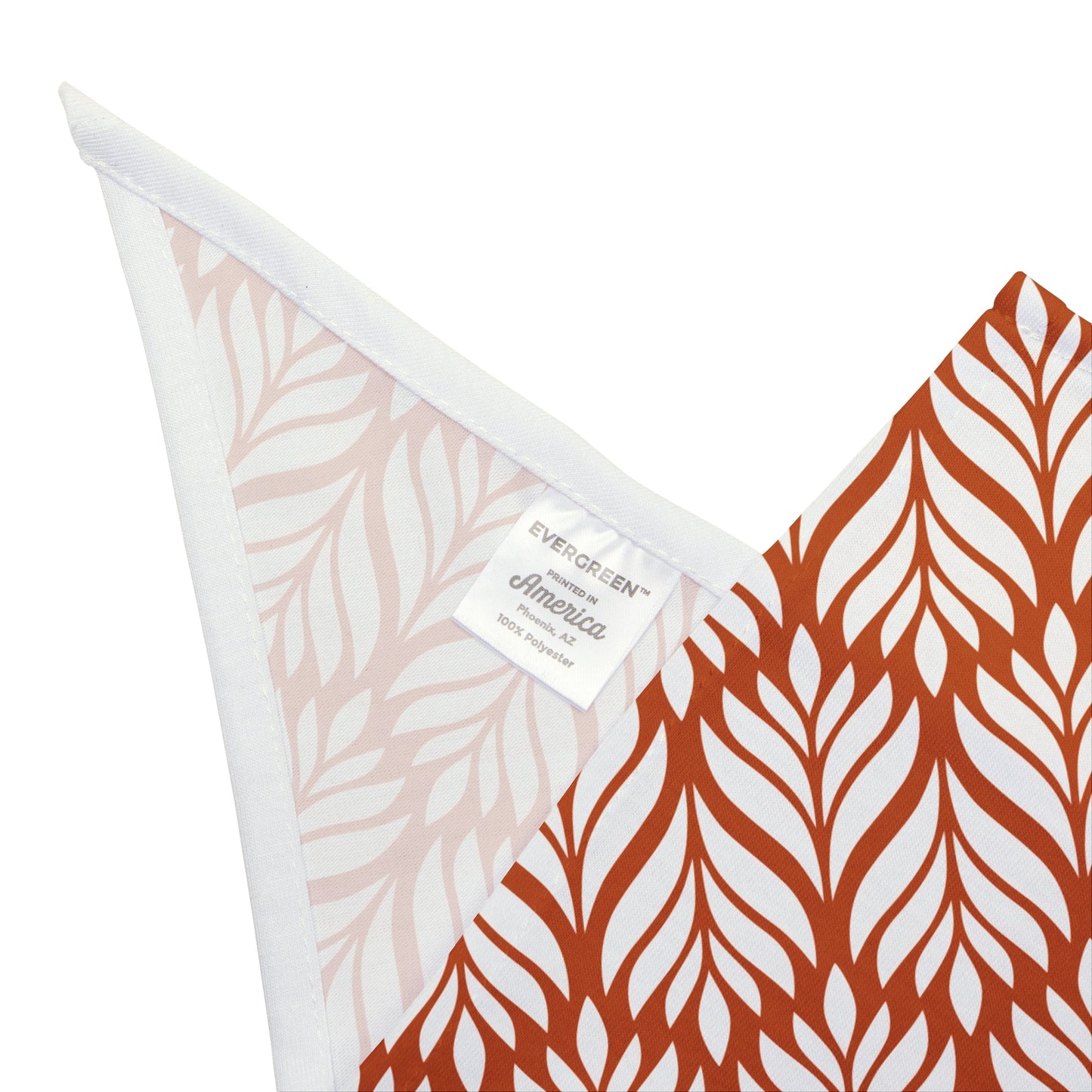 Pet Bandana | Dark Orange & White | Palm
