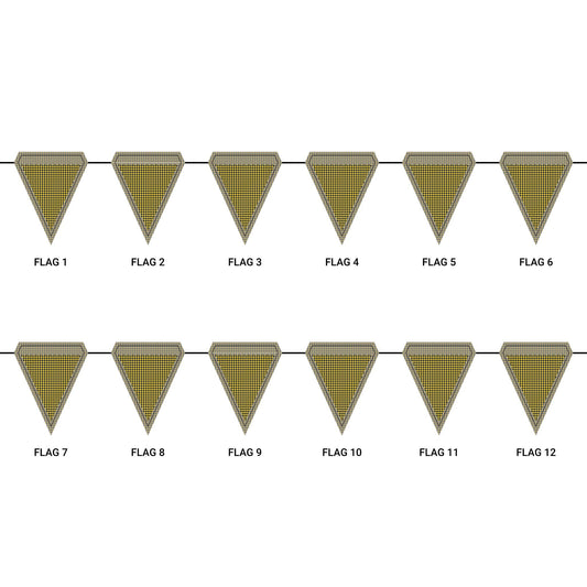 Flag Garland | Yellow & Blue | Houndstooth