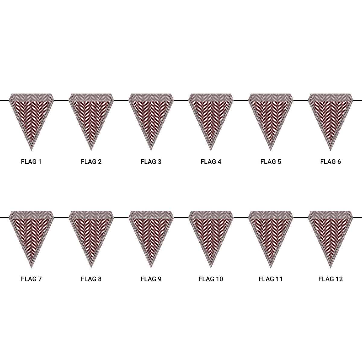 Flag Garland | College Station, Texas | Herringbone