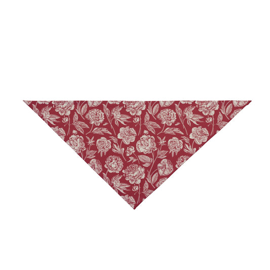 Pet Bandana | Maroon & White | Peony