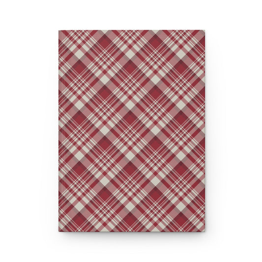 Hardcover Journal | Maroon & White | Tartan
