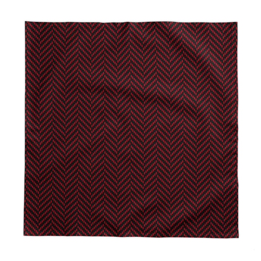 Tablecloth | Red & Black | Herringbone