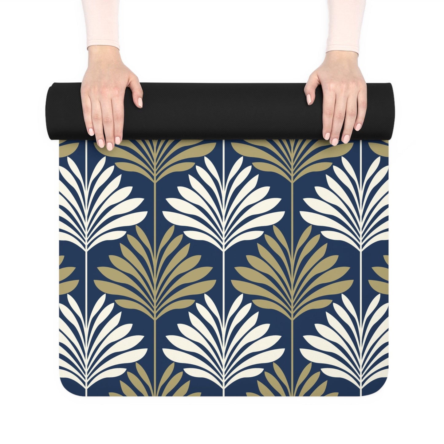 Yoga Mat | Blue & Gold | Deco