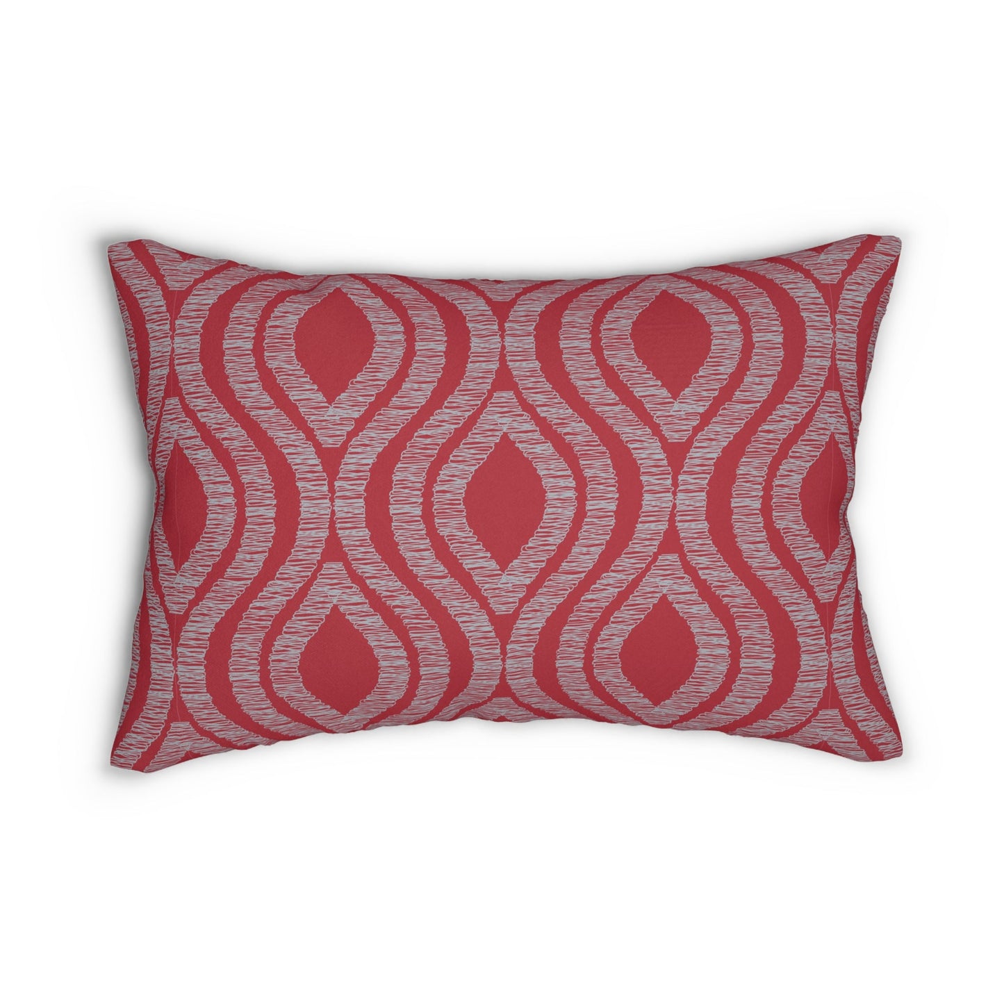 Pillow | Red & Gray | Ogee