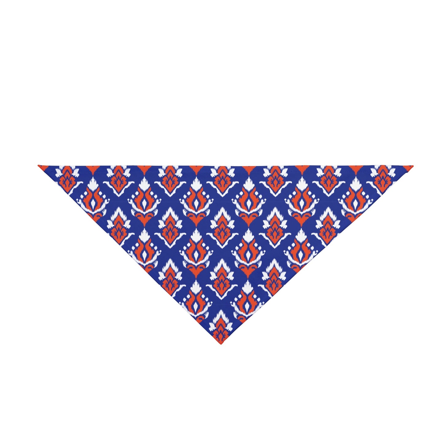 Pet Bandana | Bright Blue & Orange | Ikat
