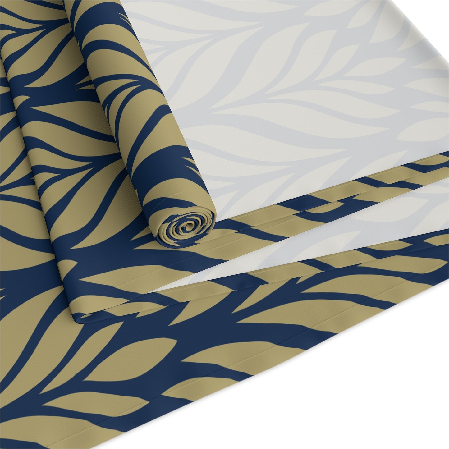 Table Runner | Blue & Gold | Palm