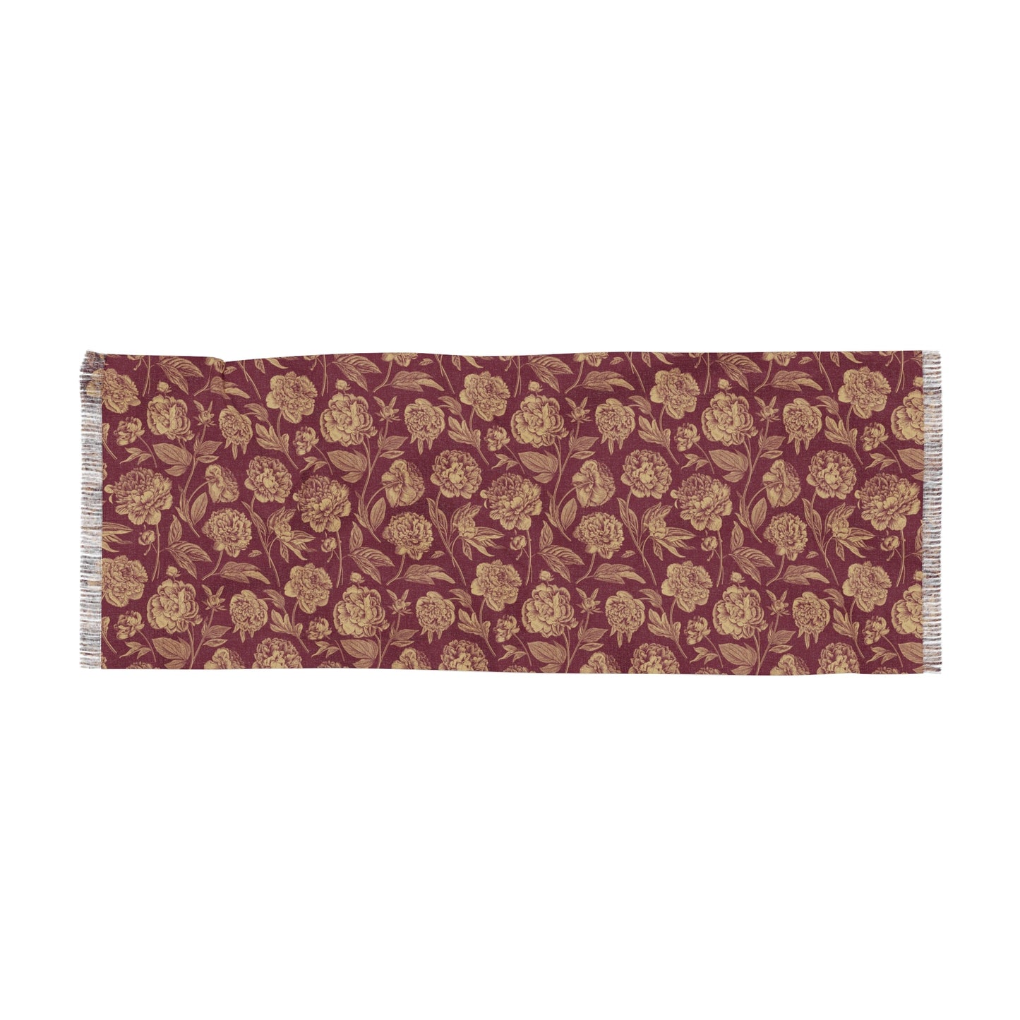 Scarf | Maroon & Gold | Peony