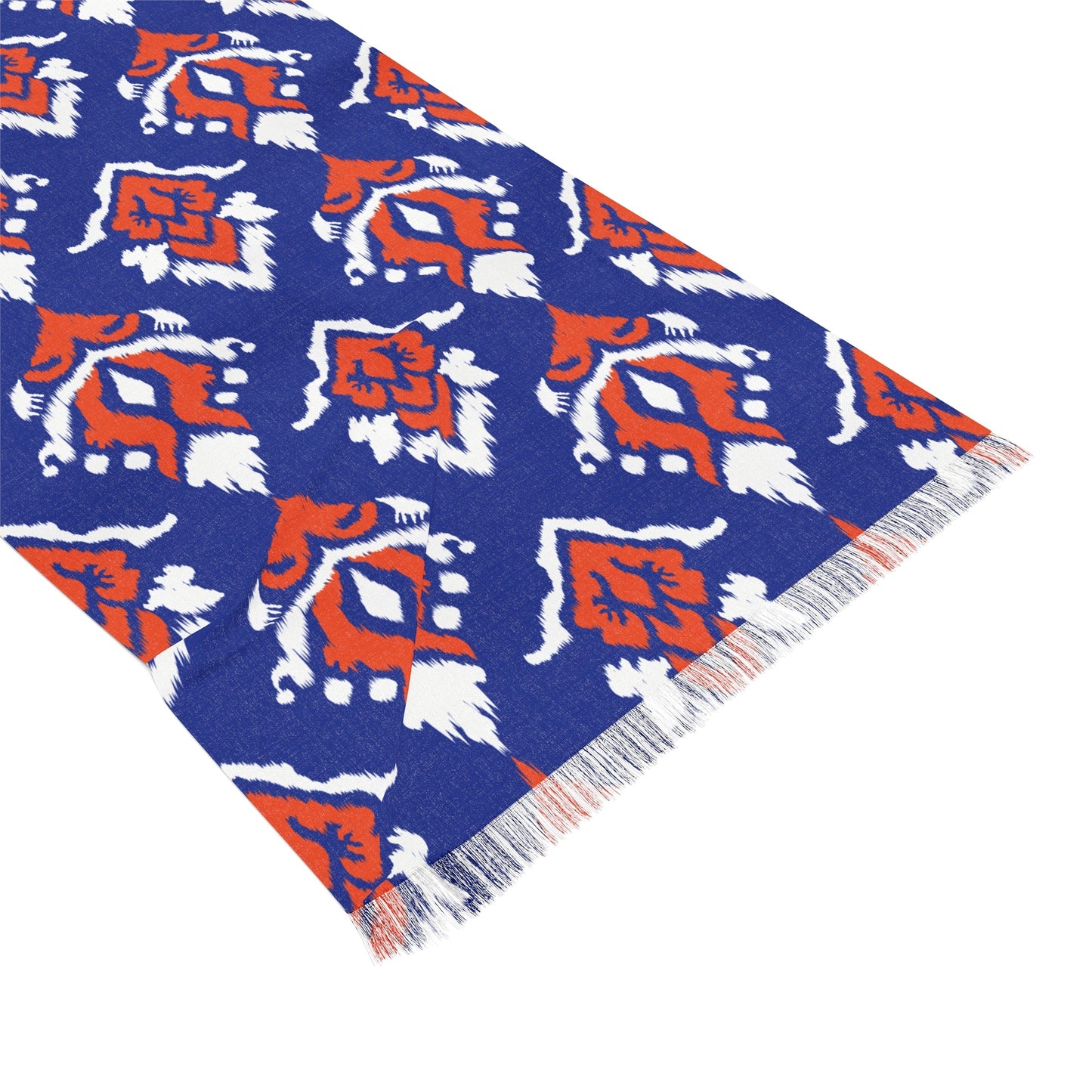Scarf | Bright Blue & Orange | Ikat