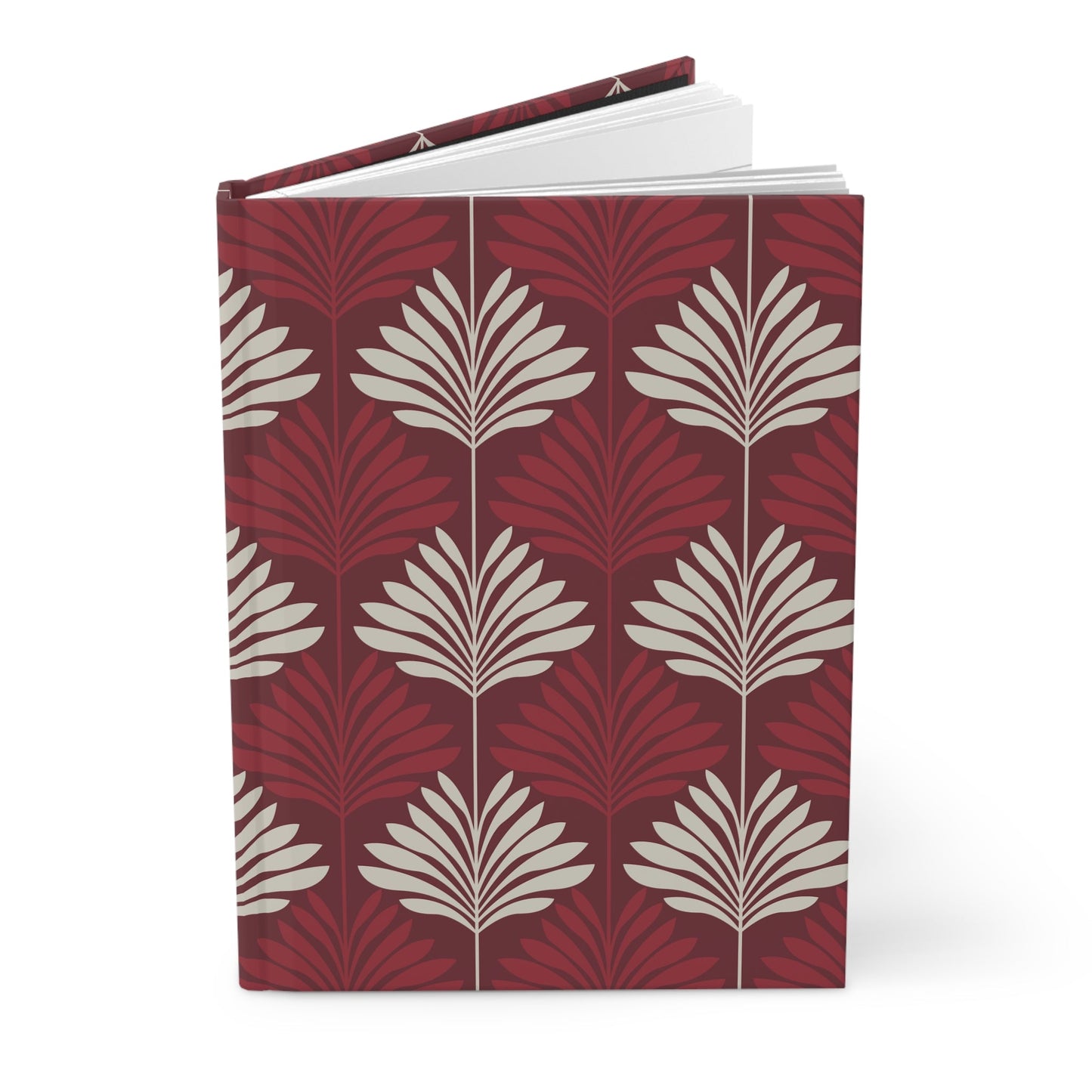 Hardcover Journal | Maroon & White | Deco