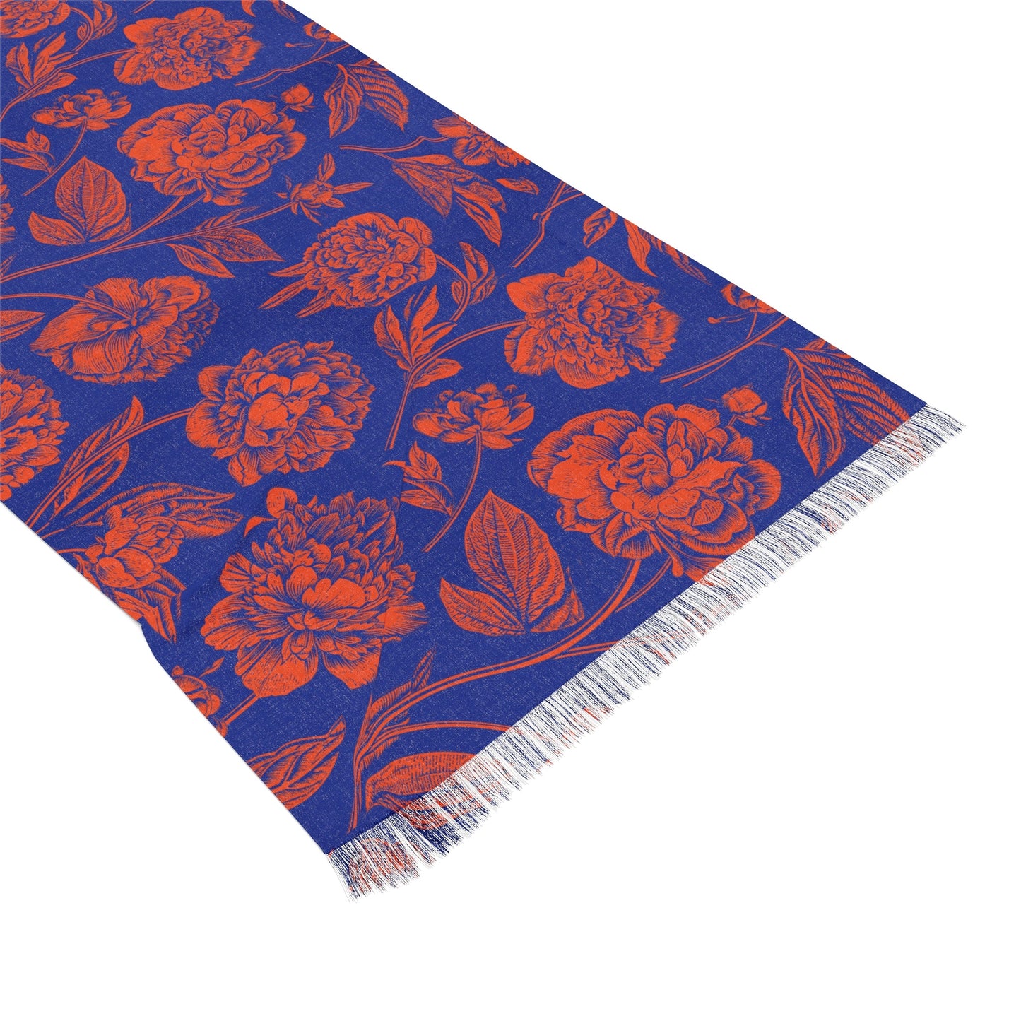 Scarf | Bright Blue & Orange | Peony