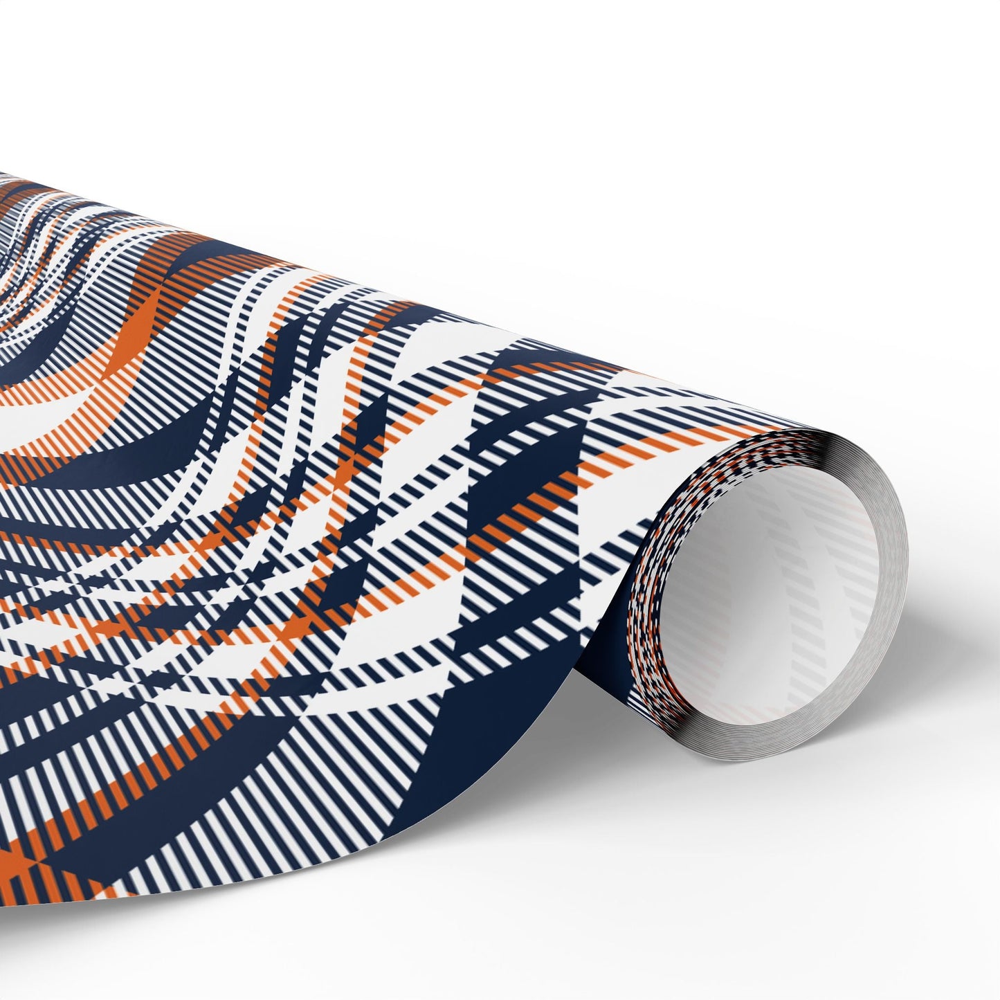 Gift Wrap | Orange & Blue | Tartan