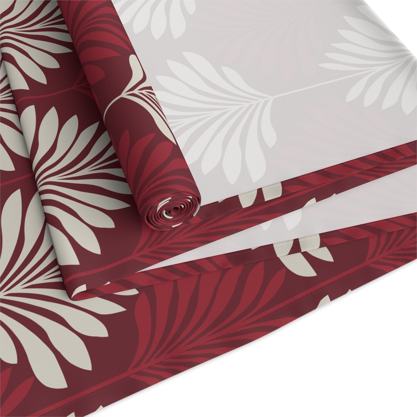 Table Runner | Maroon & White | Deco