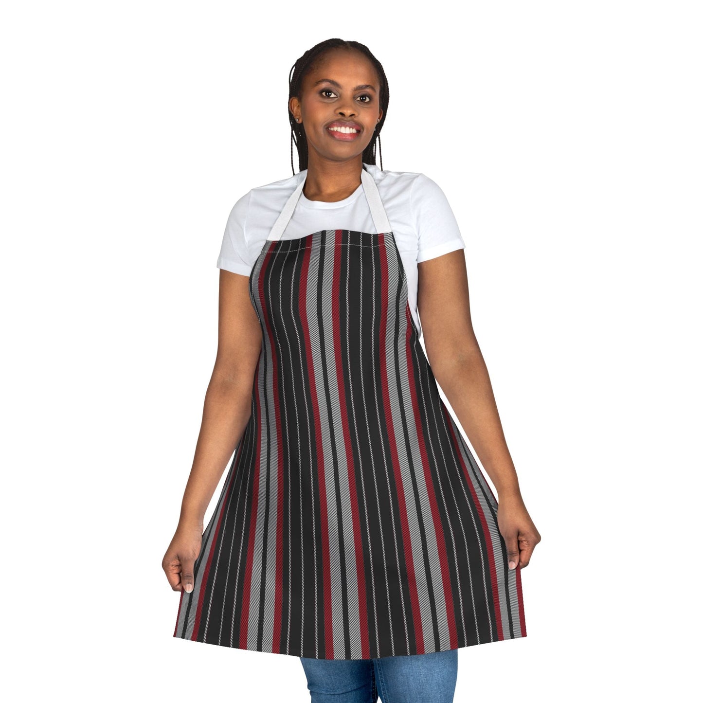 Apron | Red & Black | Stripe