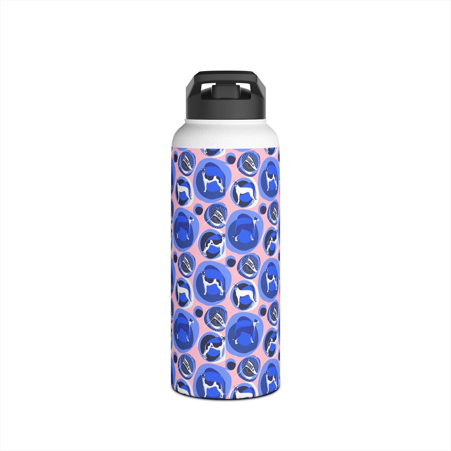 Insulated Water Bottle | Greyhounds | Pink Bubbles