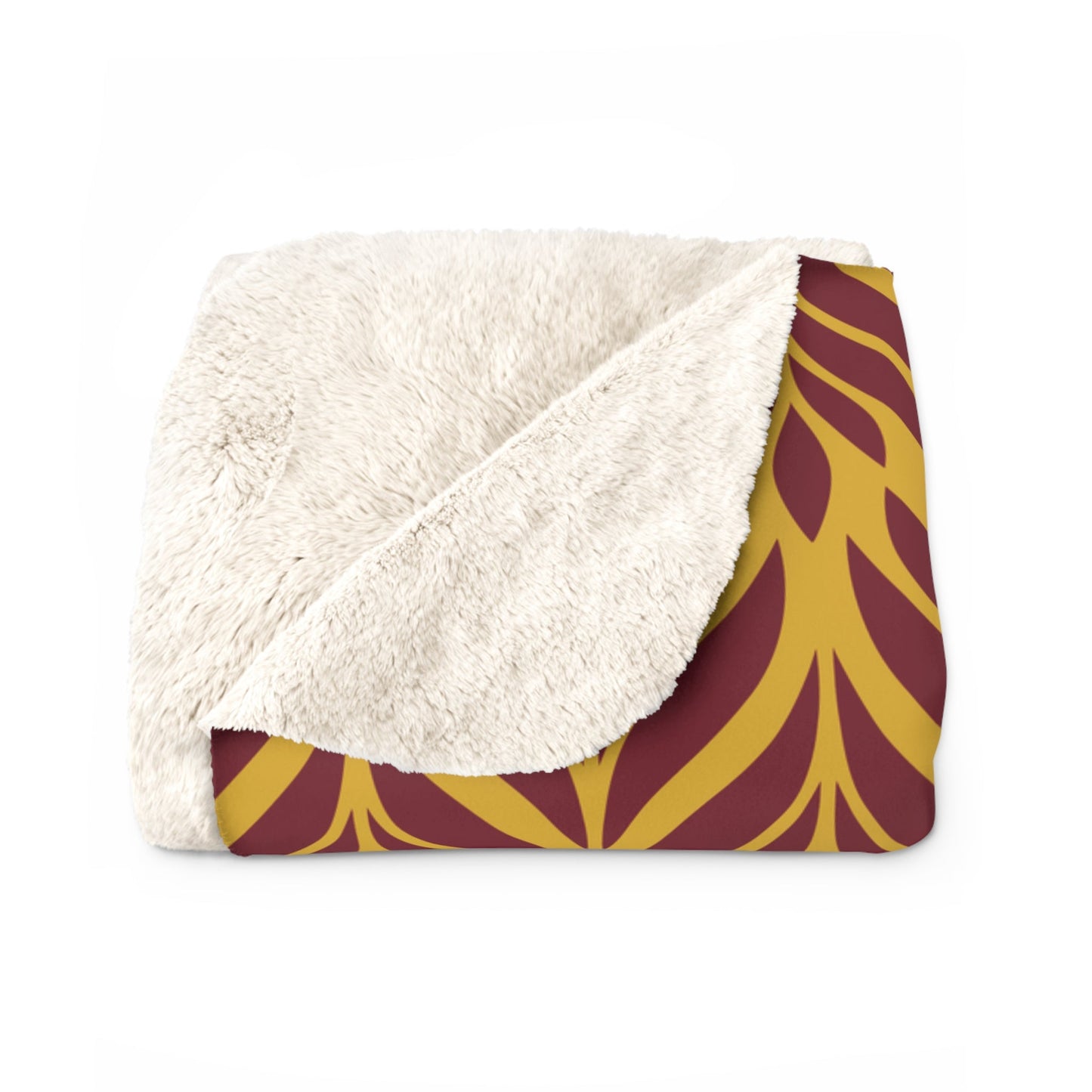 Sherpa Blanket | Red & Yellow | Palm