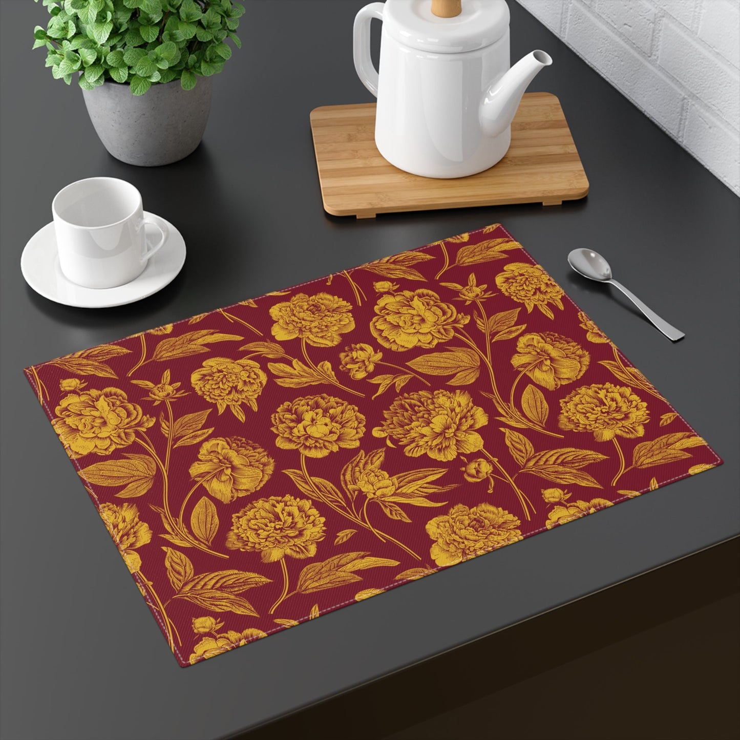 Placemat | Red & Yellow | Peony