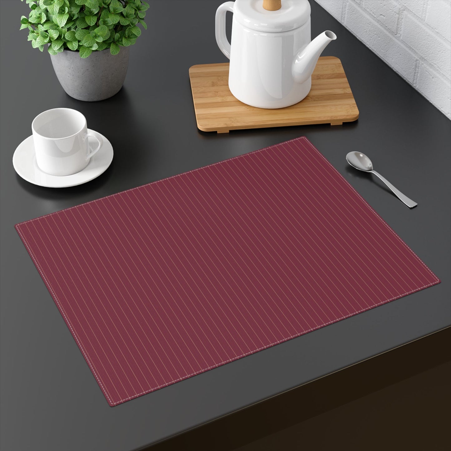 Placemat | Maroon & Gold | Pinstripe