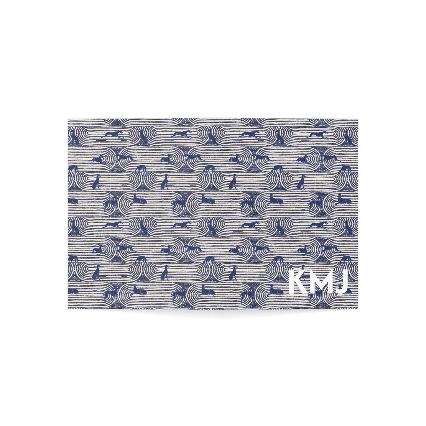 Monogram Notecards | Greyhounds | Blue Track