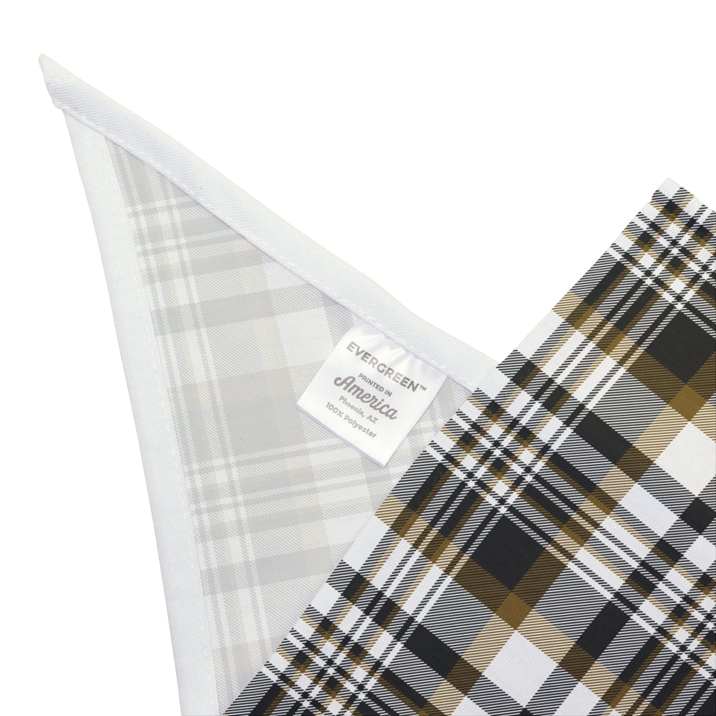 Pet Bandana | Black & Gold | Tartan