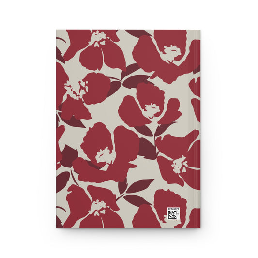 Hardcover Journal | Maroon & White | Poppy