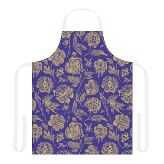 Apron | Purple & Gold | Peony